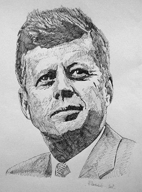 제목이 "John F. Kennedy"인 그림 Philippe Cormault로, 원작, 다른