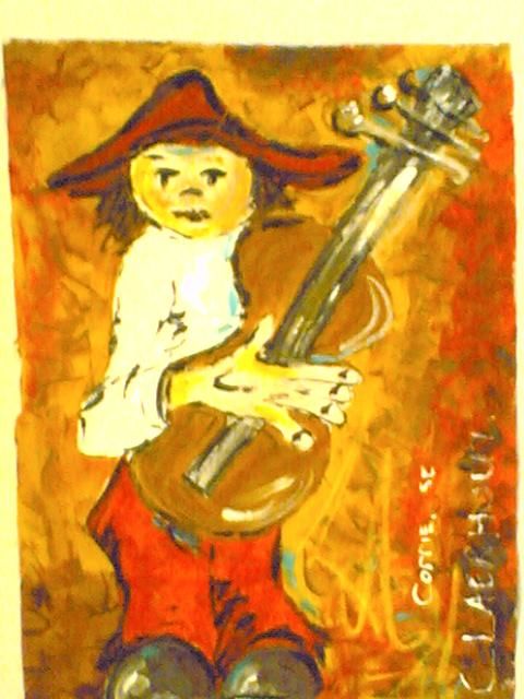 Peinture intitulée "Musician 2" par Cornelia Pieterse, Œuvre d'art originale, Huile