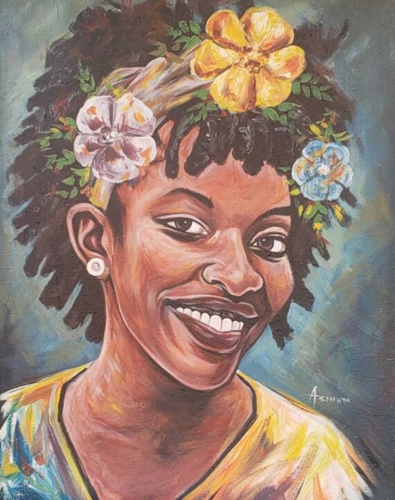 "Beautiful Smiles" başlıklı Tablo Cornelius Mugisha tarafından, Orijinal sanat, Akrilik