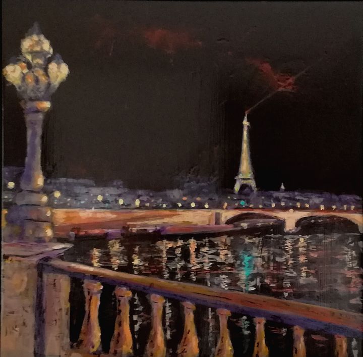 Malerei mit dem Titel "Paris 2" von Charles Cornil, Original-Kunstwerk, Acryl