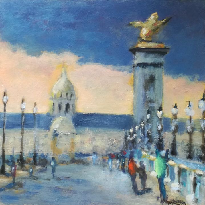 Painting titled "Paris" by Charles Cornil, Original Artwork, Acrylic