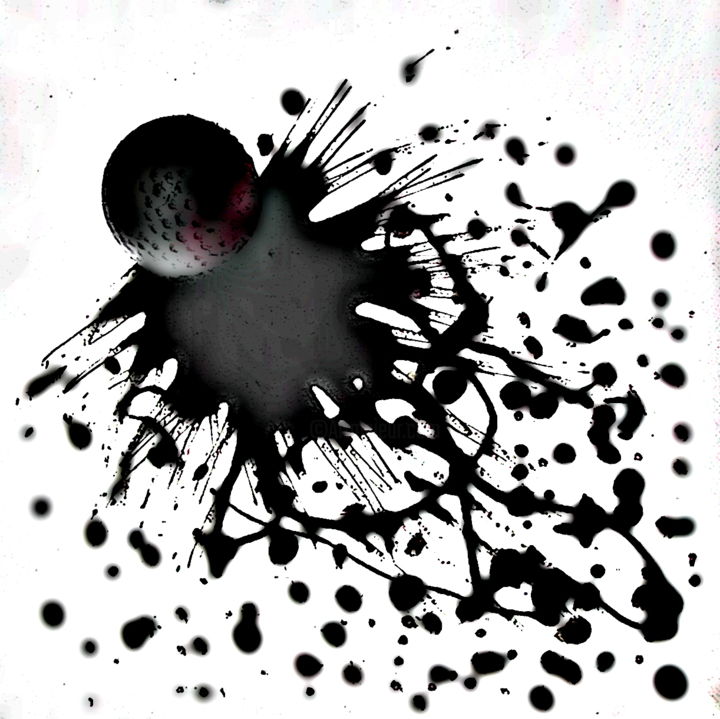 Fotografie getiteld "explosion de balle" door Charles Cornil, Origineel Kunstwerk