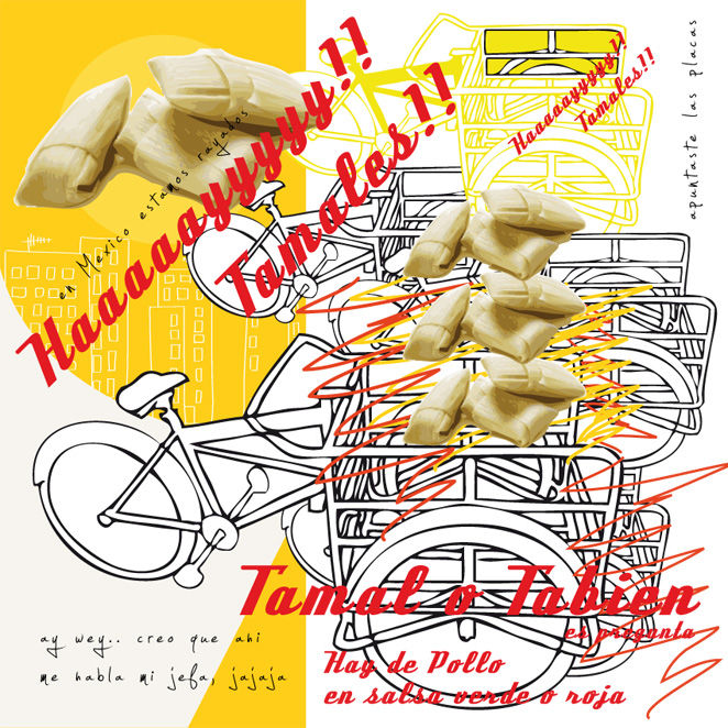 Artes digitais intitulada "tamales-big.jpg" por David Ramos, Obras de arte originais
