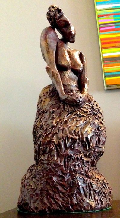 Sculpture titled "AMOROSO_terrecuite_…" by Arcaroc, Original Artwork, Terra cotta