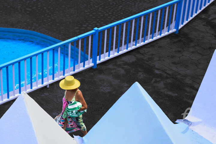 Photographie intitulée "Charco azul" par Corpron, Œuvre d'art originale, Photographie numérique