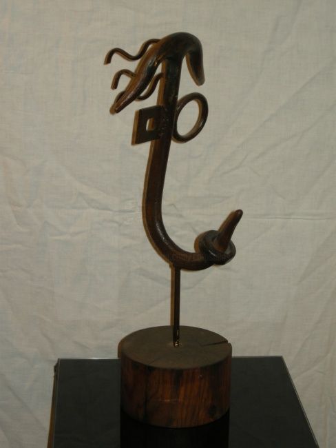 「monocle impudique」というタイトルの彫刻 Philippe Affagardによって, オリジナルのアートワーク, 金属
