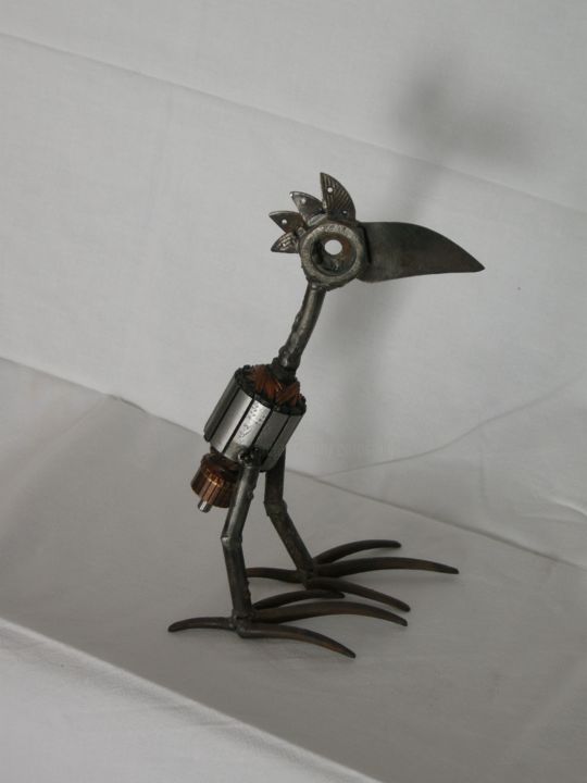 雕塑 标题为“petit-echassier” 由Philippe Affagard, 原创艺术品, 金属