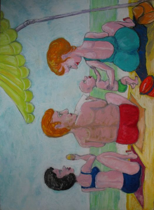 La Plage En Famillejpg Dessin Par Mathieu Correa De Sa