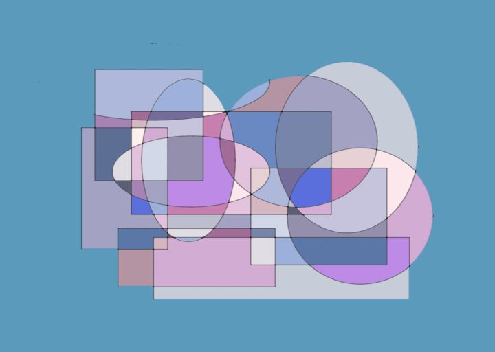 Artes digitais intitulada "Pale blue" por Ian Rei, Obras de arte originais, Pintura digital