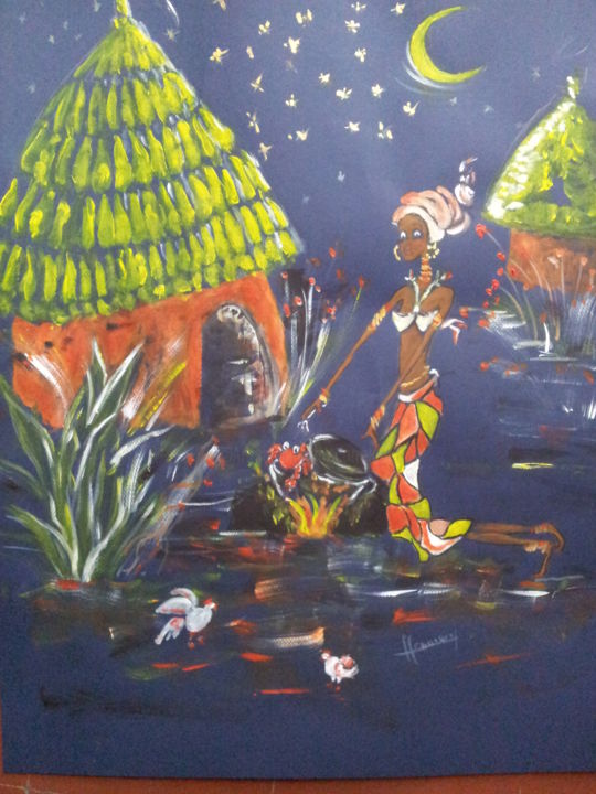 Painting titled "Série AFRICA - CLAI…" by Françoise Lanfroy-Rancurel, Original Artwork