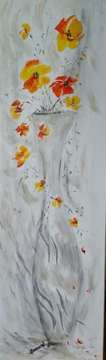 Painting titled "♥ BOUQUET D 'AUTOMN…" by Françoise Lanfroy-Rancurel, Original Artwork, Acrylic