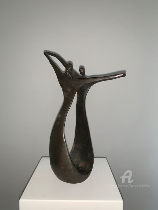 Sculpture intitulée "De Sierlijke Dans" par Corry Ammerlaan, Œuvre d'art originale, Bronze