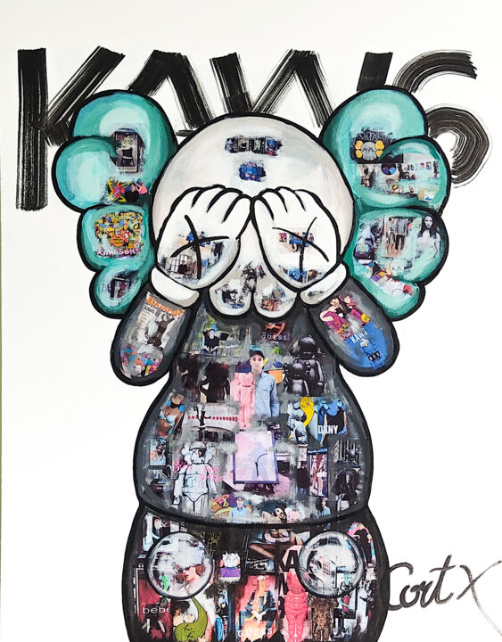 Painting titled "KAWS" by Cortx, Original Artwork, Acrylic