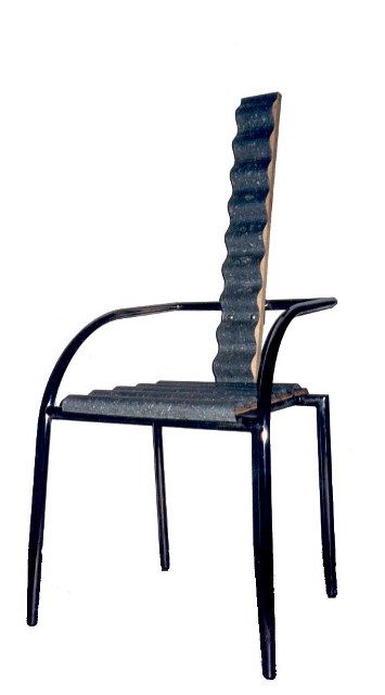 Skulptur mit dem Titel "chaise ondulée" von Daniel Corvisy, Original-Kunstwerk