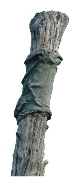 Skulptur mit dem Titel "Piquet funéraire" von Daniel Corvisy, Original-Kunstwerk