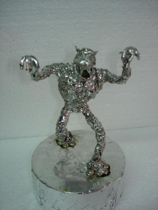 Sculpture titled "Varcolacul" by Marian Ene, Original Artwork