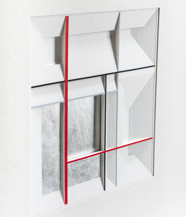 Sculpture intitulée "PS-4S" par Cosmin Adam, Œuvre d'art originale, Papier Monté sur Aluminium