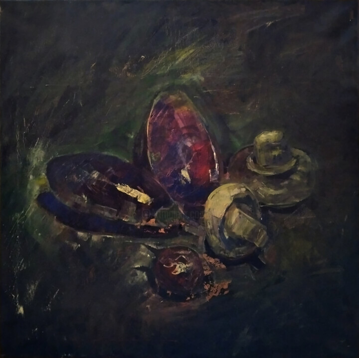 Painting titled "Still Life #01" by Cosmin Tudor Sirbulescu, Original Artwork, Oil