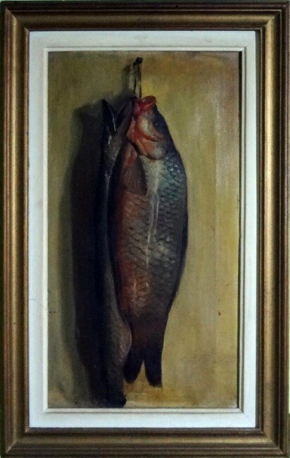 Painting titled "Gone fishing" by Cosmin Tudor Sirbulescu, Original Artwork