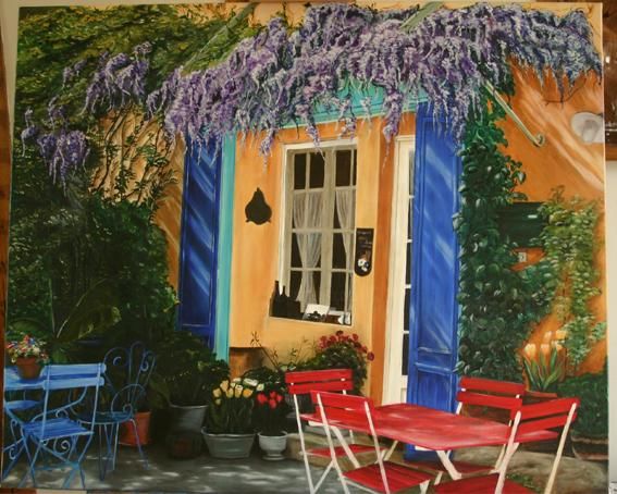 Peinture intitulée "Ombrage de Provence" par Dominique Cossenet, Œuvre d'art originale, Huile