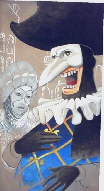 Malerei mit dem Titel "Le rire" von Dominique Coudé Du Foresto, Original-Kunstwerk