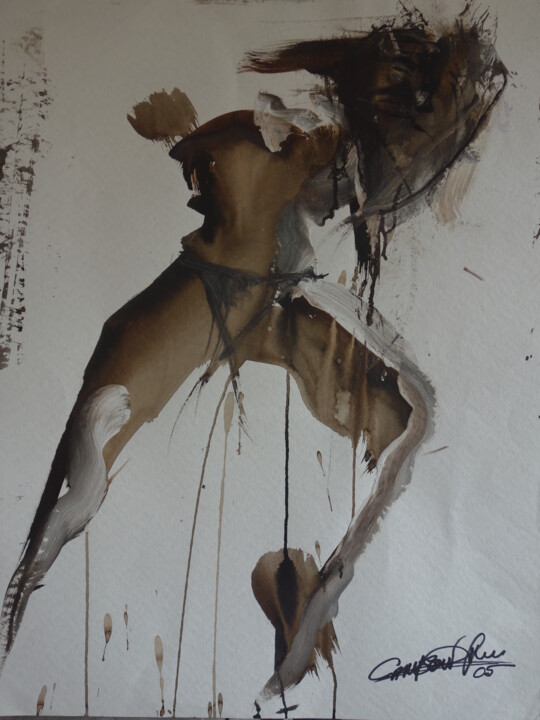 Картина под названием "BEAUTE DIVINE" - Marie Therese Cambon - Margo, Подлинное произведение искусства, Акрил