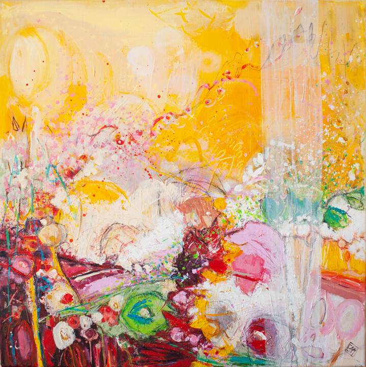 Pintura titulada "Les Jardins Extraor…" por Élisabeth Augendre Moreau, Obra de arte original, Acrílico Montado en Bastidor d…