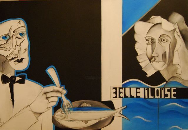 Schilderij getiteld "Belle Iloise" door David Vandiedonck, Origineel Kunstwerk