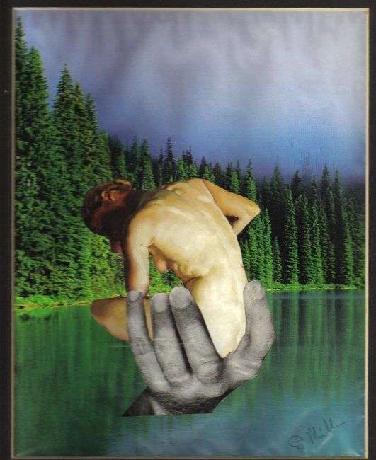 Peinture intitulée "He Holds Me" par Donna Miller, Œuvre d'art originale