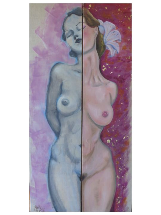 Peinture intitulée "Sexy Betty" par Flo Et Elena, Œuvre d'art originale, Huile