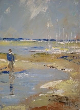 Schilderij getiteld "Bretagne" door Laurence Senelonge, Origineel Kunstwerk