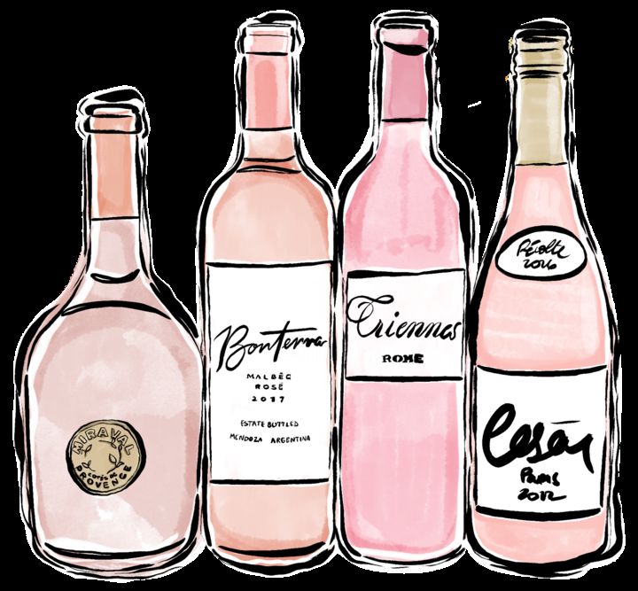 Rosé Wine Glass Dimensions & Drawings