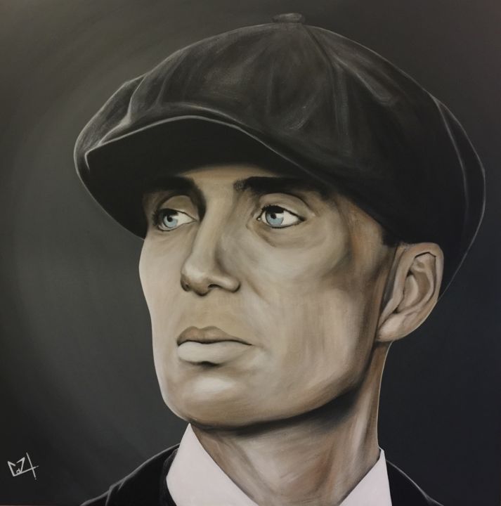 Painting titled "Peaky Blinders" by Christophe Couzy, Original Artwork, Acrylic