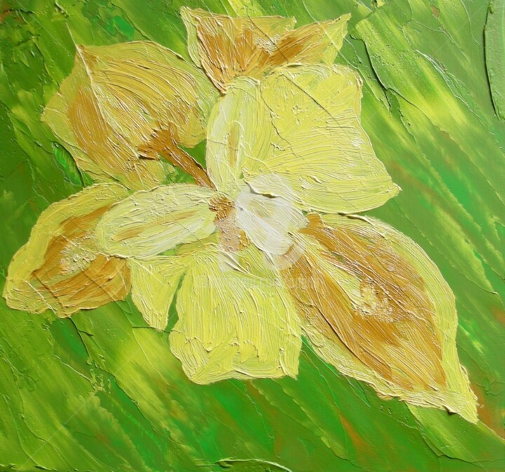 Peinture intitulée "Bunch of Flowers n°1" par Colette Pennarun, Œuvre d'art originale, Huile Monté sur Châssis en bois
