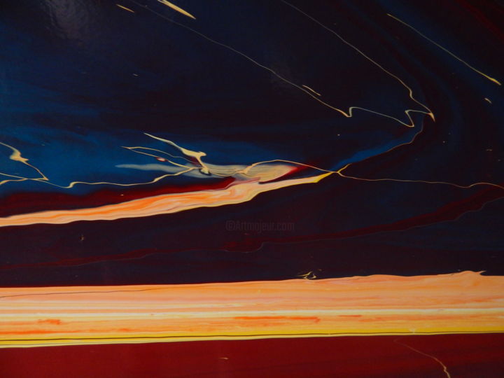 Pittura intitolato "FIREFLY" da William Birdwell, Opera d'arte originale, Aerografo Montato su Telaio per barella in legno