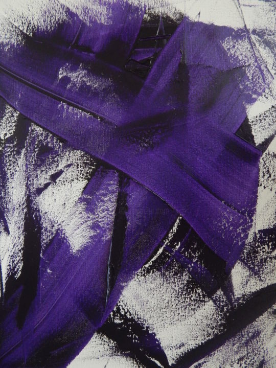 Painting titled "Violet" by William Birdwell, Original Artwork, Oil Mounted on Wood Stretcher frame