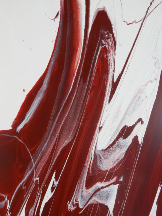 Painting titled "Ruby Pillars" by William Birdwell, Original Artwork, Oil Mounted on Wood Stretcher frame