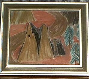 Картина под названием "mountain road" - Craftylady, Подлинное произведение искусства