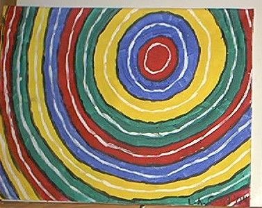 Картина под названием "dizzy circles" - Craftylady, Подлинное произведение искусства