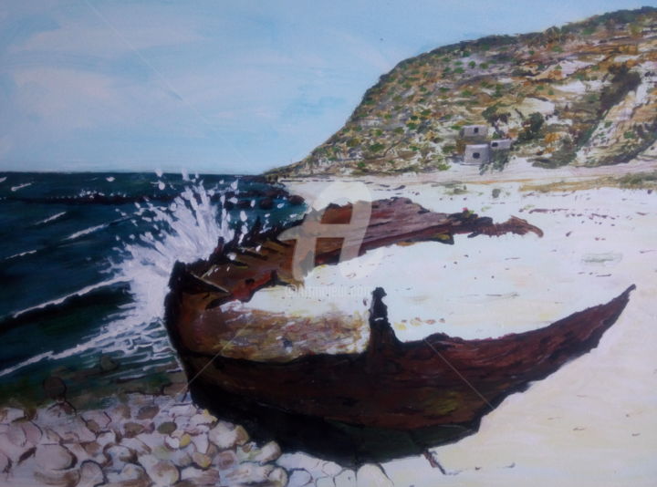 "'W' Beach Wreck - M…" başlıklı Tablo Roachie - The Gallipoli Artist tarafından, Orijinal sanat, Akrilik