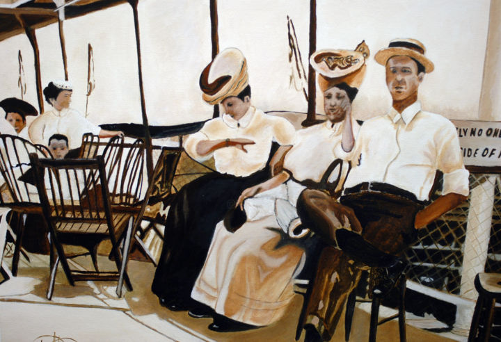 Painting titled "tashmoo-passengers.…" by Cdcantrell, Original Art, Oil
