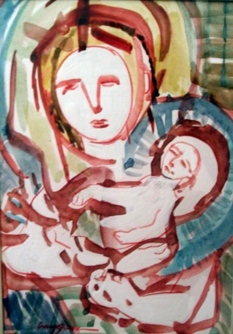 Peinture intitulée "mother & child" par Craig Greene, Œuvre d'art originale