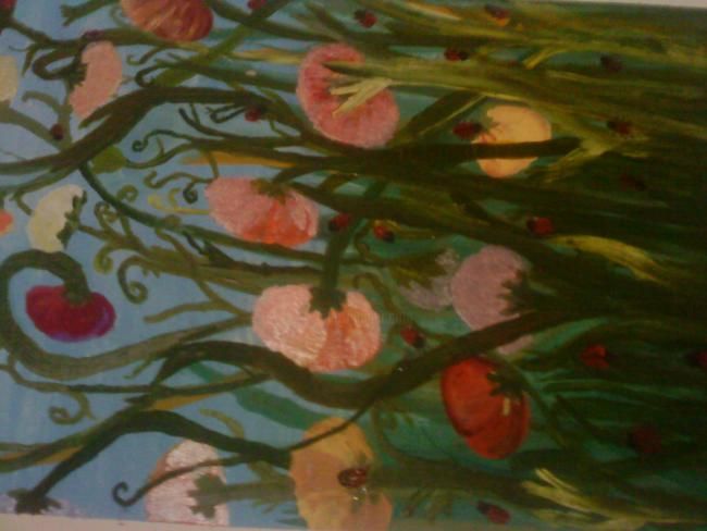 Painting titled "sweet peas the flow…" by Mary Hambleton/Nutt, Original Artwork