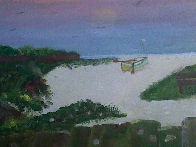 Painting titled "sea side" by Mary Hambleton/Nutt, Original Artwork