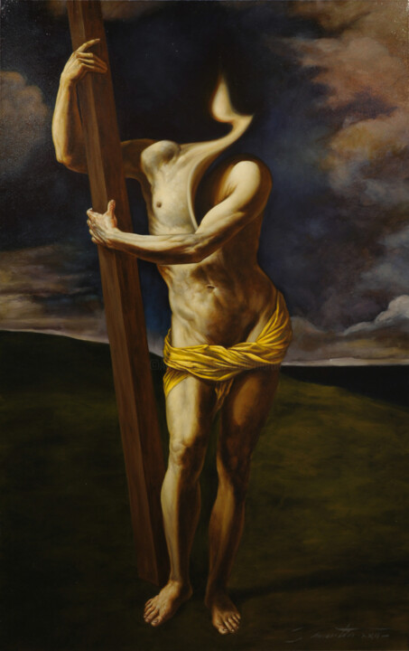 Pintura titulada "Transfiguration II" por Frédéric Martin, Obra de arte original, Oleo Montado en Bastidor de camilla de mad…