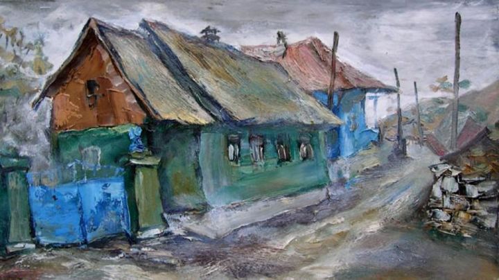 Painting titled "O zi posomorita" by Andrei Semyonov, Original Artwork