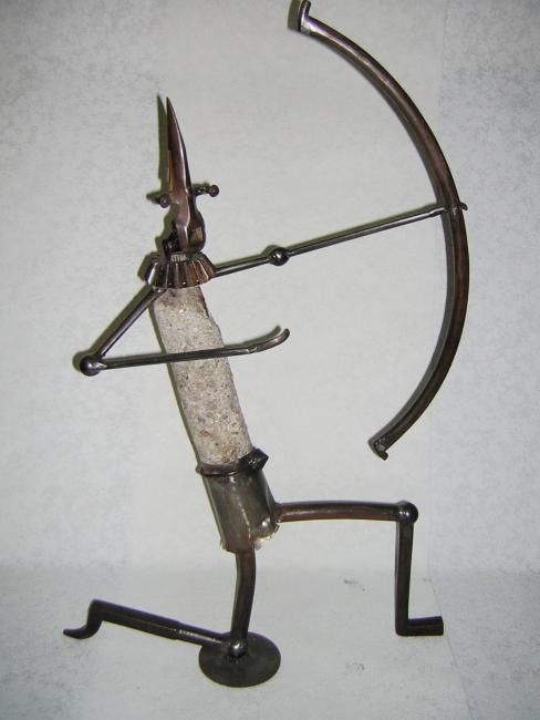 Scultura intitolato "archer" da Pab, Opera d'arte originale