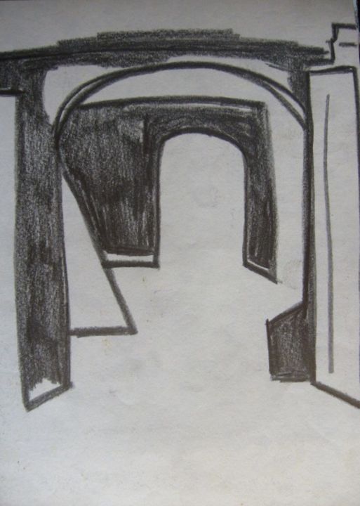 Desenho intitulada "le passage" por Lucile Lalande, Obras de arte originais, Outro