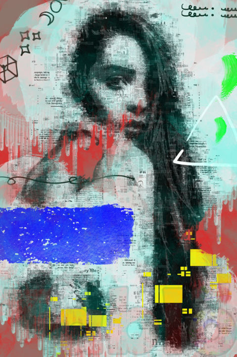 Arts numériques intitulée "Perdue dans la 4iem…" par Jessica Beaulieu, Œuvre d'art originale, Peinture numérique