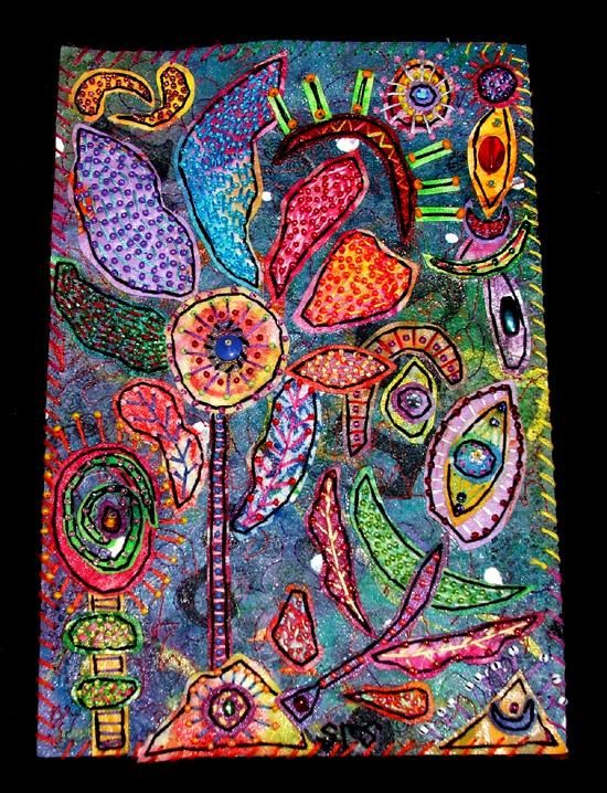 Collages intitolato "Octopus Garden 4" da Creative Chick, Opera d'arte originale